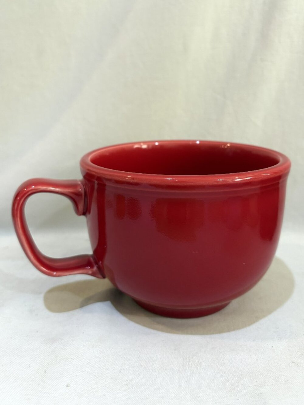 Homer Laughlin Fiesta USA Pottery Jumbo Cappuccino Soup Mug Red 16 oz
